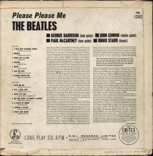 The Beatles Please Please Me - 2nd - Good UK vinyl LP album